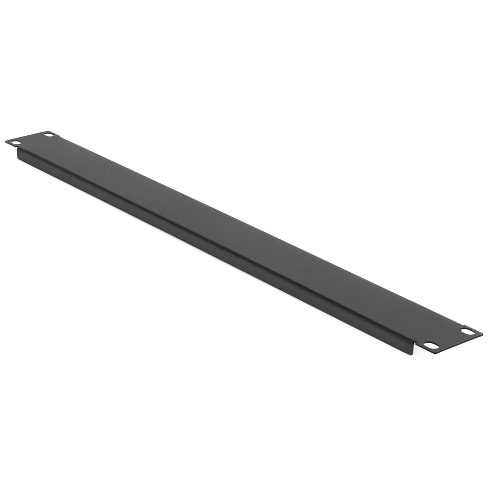 Панель 1U заглушка ONTEK BLK1U-9005, крепление 19 1U, черный RAL 9005 — фото 1