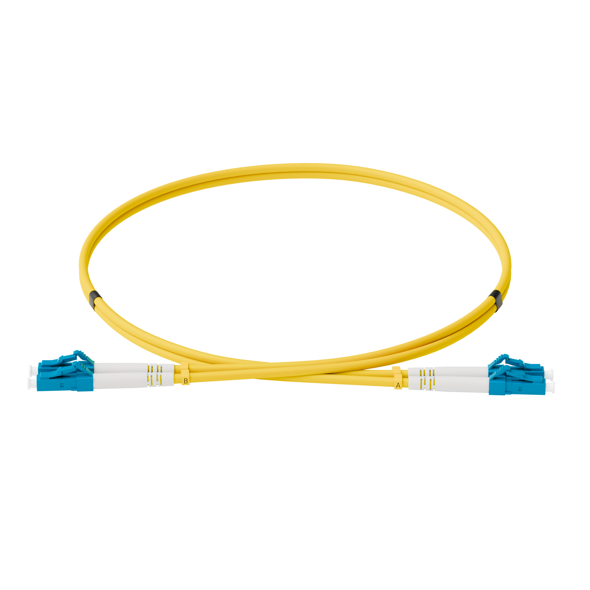 Патч-корд оптический, дуплексный, LC-LC, UPC, 0.5 м., OS2, LSZH, жёлтый